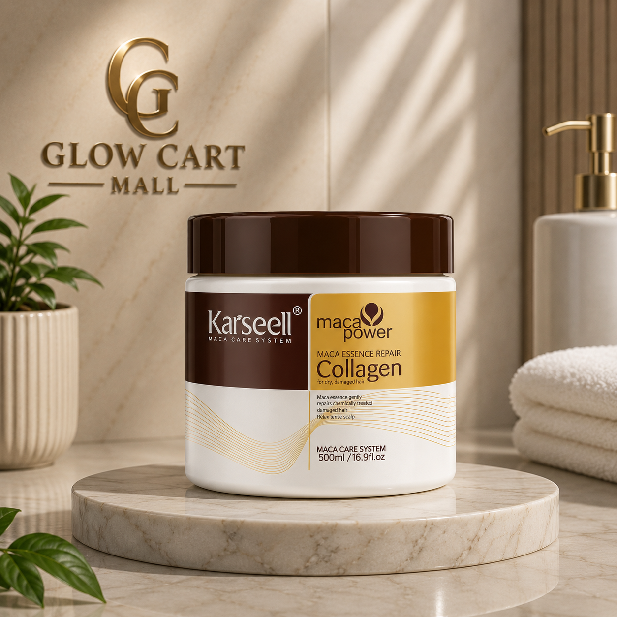 KARSEELL – Karseell Collagen Deep Repair Conditioning Argan Oil Collagen Hair Mask – 500ml